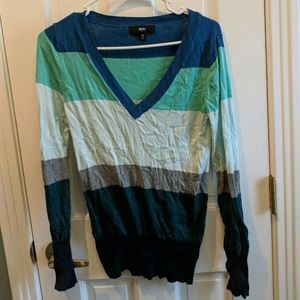 Mossimo Sz Small blue stripe sweater